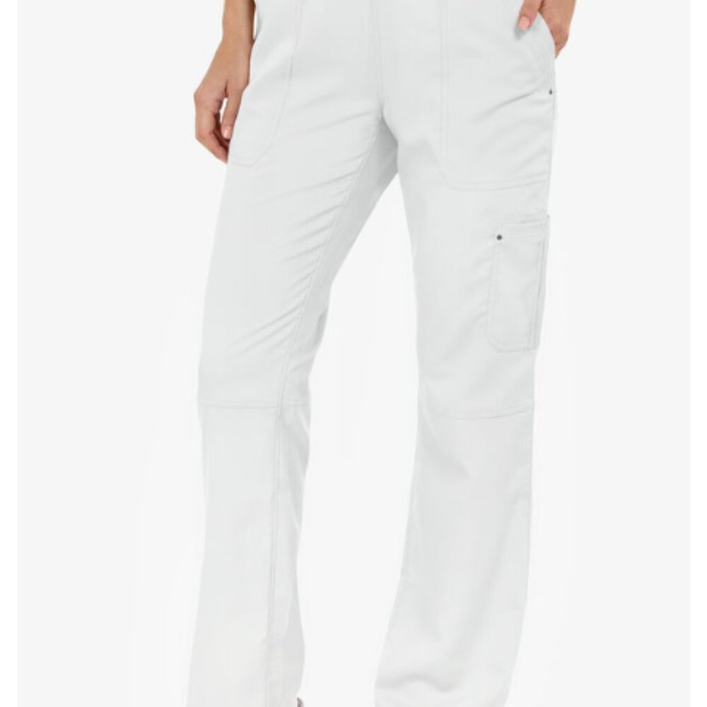 Women's White Straight-Leg Utility Pants